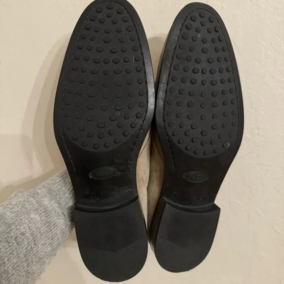 TOD’S Suede Peat Desert Ankle Boots Rubber Soles Lace Up Casual Luxury Heritage - Picture 7 of 16